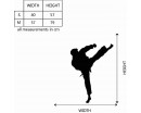 Chinese Kung Fu Vinyl Decals Silhouette Modern Wall Art Sticker